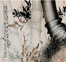 方增威 春风吹喜到君家 又见龙荪早发芽 68×68cm