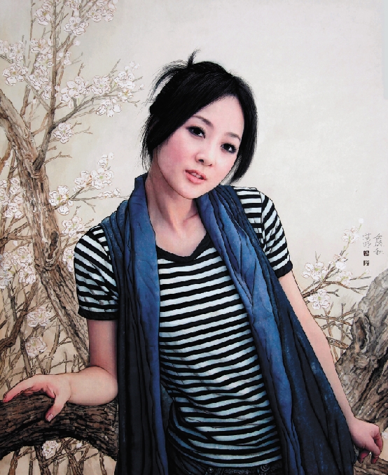 张洪源  碧纱笼素  61×75cm  中国画