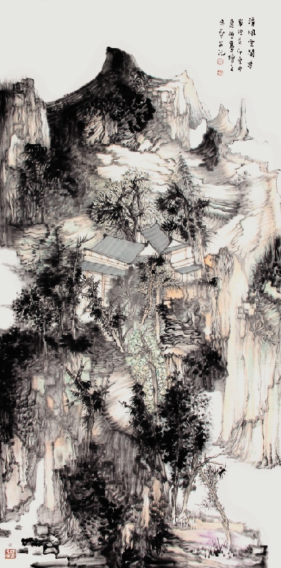 王贵华 清风云阁凉 136×68cm