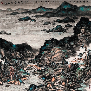 曹建华 大连岸边 68×68cm 2009年