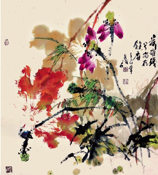 刘世骏  荷虽残兮尚留余香