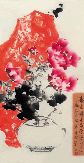 张雪丹  春光图  68×136cm