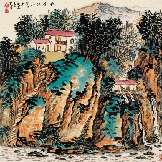 袁学军 世居江北 68×68cm 2013年