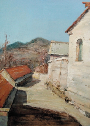 于长民(山东淄博) 山居图 50×70cm 布面油画