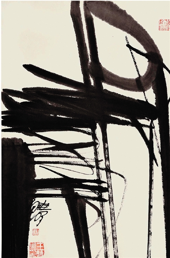 王晓明 月朗气清 水墨纸本 68×46cm 2014年