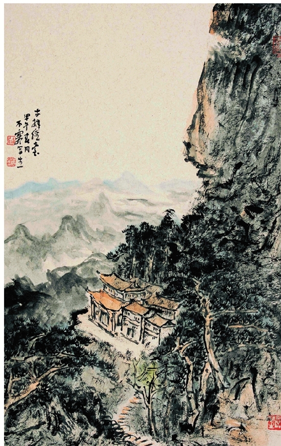 石寒  古拜经台  68×45cm