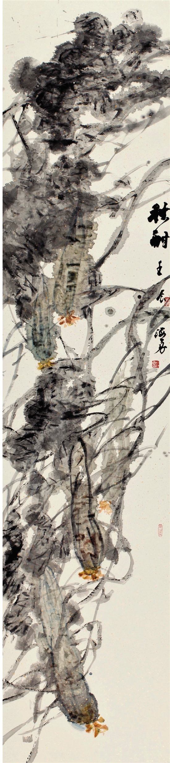 刘海勇 二十四诗品之冲和—风雨虚铎籁洞过萧 241×53cm