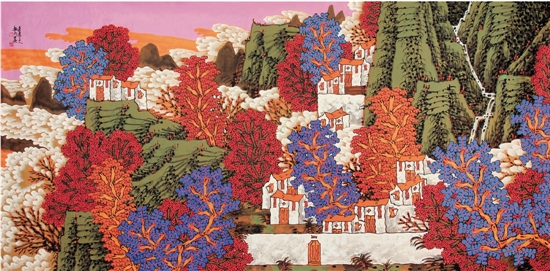 胡朝水 云起 245×123cm 纸本水墨