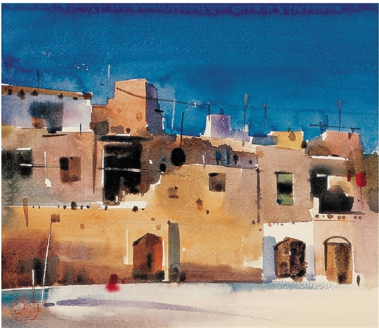 李庆 喀什土城(之一) 34×30cm 2010年