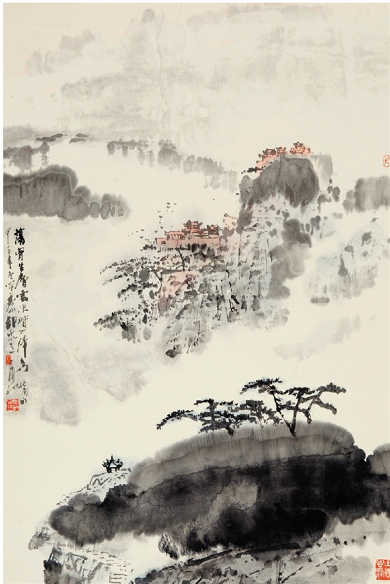 包辰初 山水 68×45cm