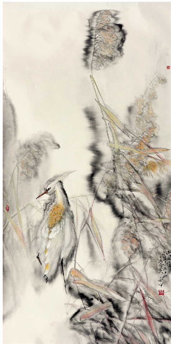 王奇寅 西风澹澹水悠悠     136×68cm