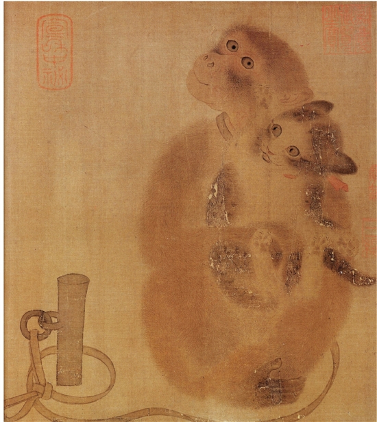 北宋 易元吉 猴猫图(局部 57.2×31.9cm 台北故宫博物院藏