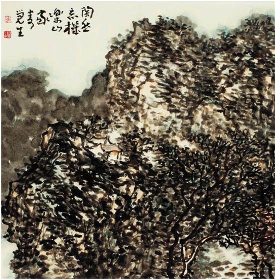 寿觉生 幽居图 68×68cm 2015年