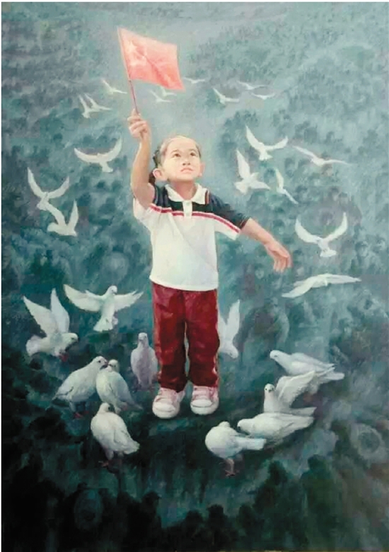 李振海(浙江) 为了和平 油画