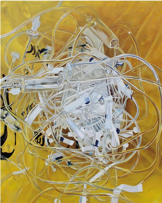 赵洁 输液管 120×150cm 布面油画 导师:梁宏理