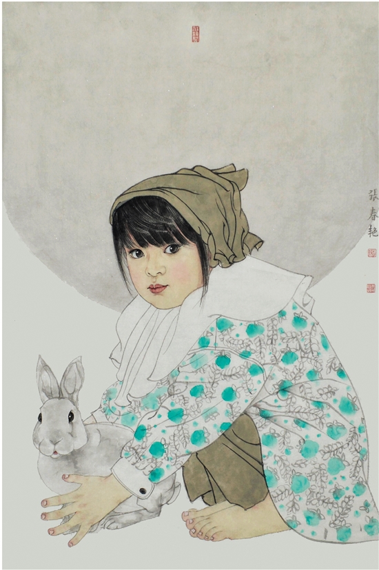 张春艳 丫头系列之四 68×46cm