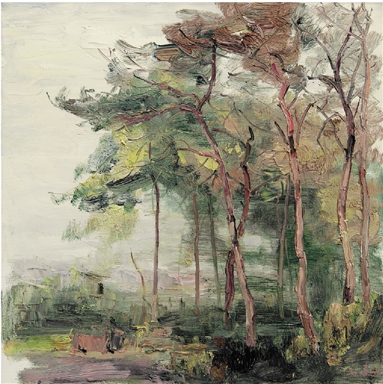 孙俊 春之溧水 60×60cm     (选自江苏省美术馆"感悟生活"展)