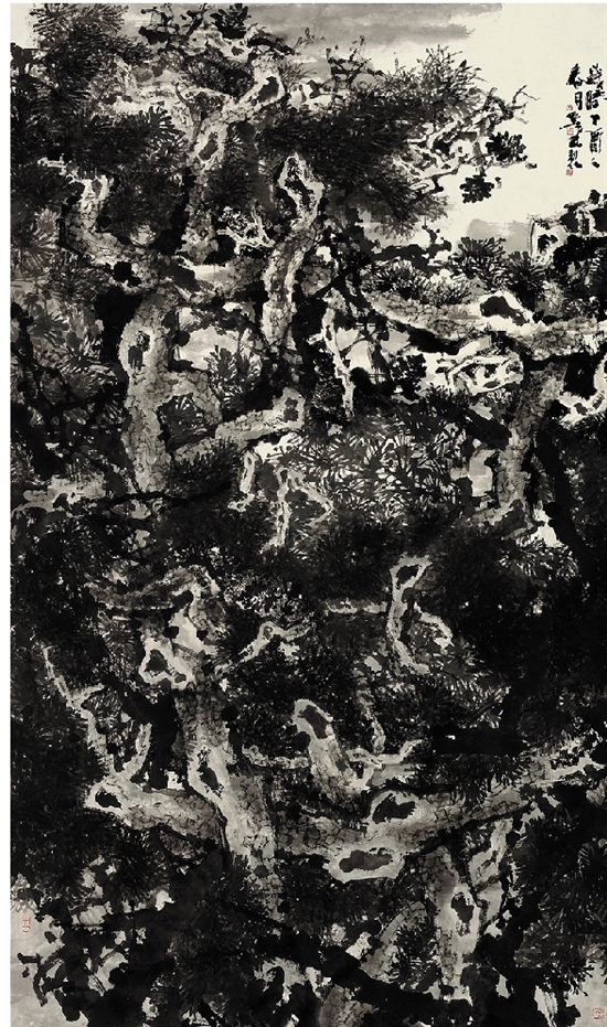 胡长森 傲雪凌霜四时春 245×145cm 2020年